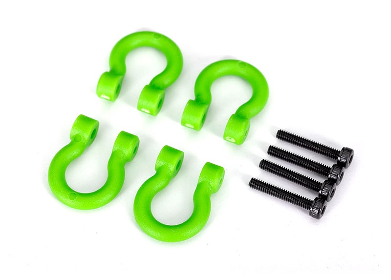 Traxxas Bumper D-Rings grün mit Schrauben v/h (4) TRX-4, TRX-6 URH *J* 8234-GRN