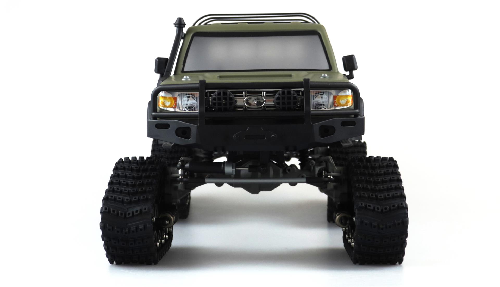 Amewi AMXRock RCX10BTS Scale Crawler Pick-Up 1:10, RTR Militär grün 22462