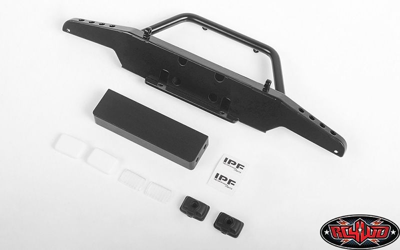 RC4WD Steel Stinger Front Winch Bumper w/ IPF Lights for Redcat VVV-C0817
