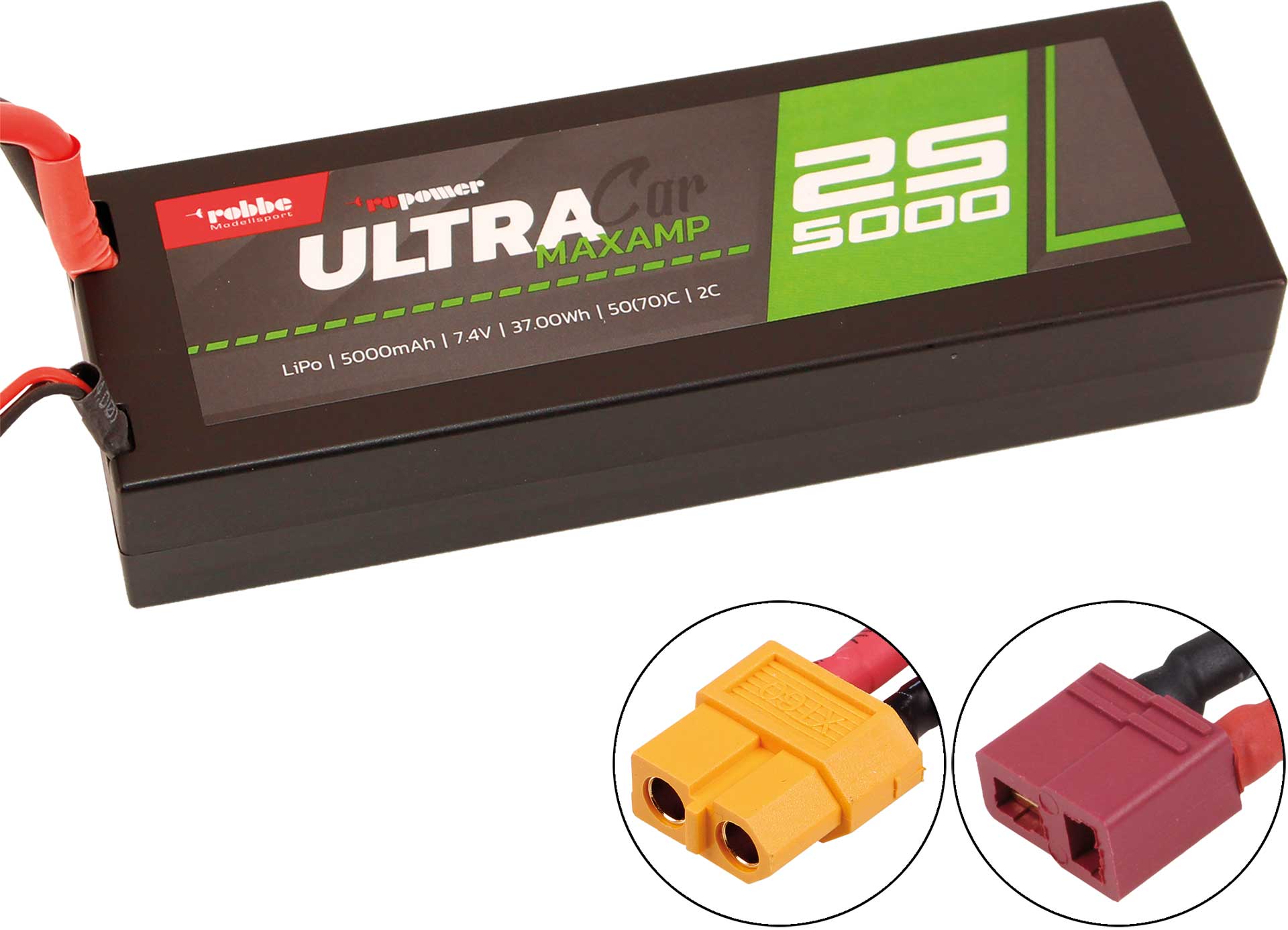 Robbe RO-POWER ULTRA MAXAMP CAR 5000MAH 7,4 VOLT 2S 35(70)C LIPO AKKU T-(XT-60) Stecker 7383