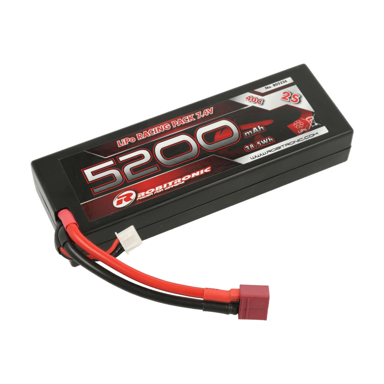 Robitronic LiPo Akku 5200mAh 2S 40C T-Stecker R05236