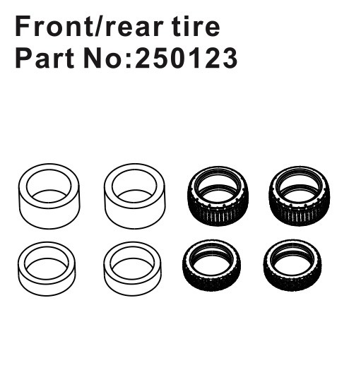 Hobby Plus Front/Rear Tires (2) 250123