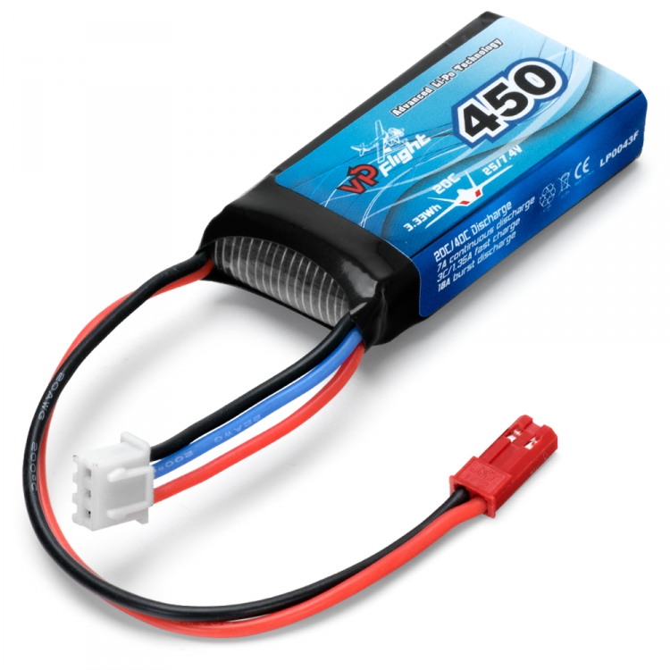 Vapex LiPo Akku 2S 7,4V  450mAh 20C BEC-Stecker LP0043F