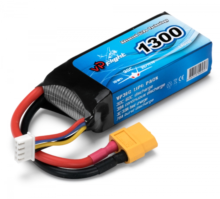 Vapex LiPo Akku 3S 11,1V 1300mAh 30C XT60-Stecker VPLP014FXT