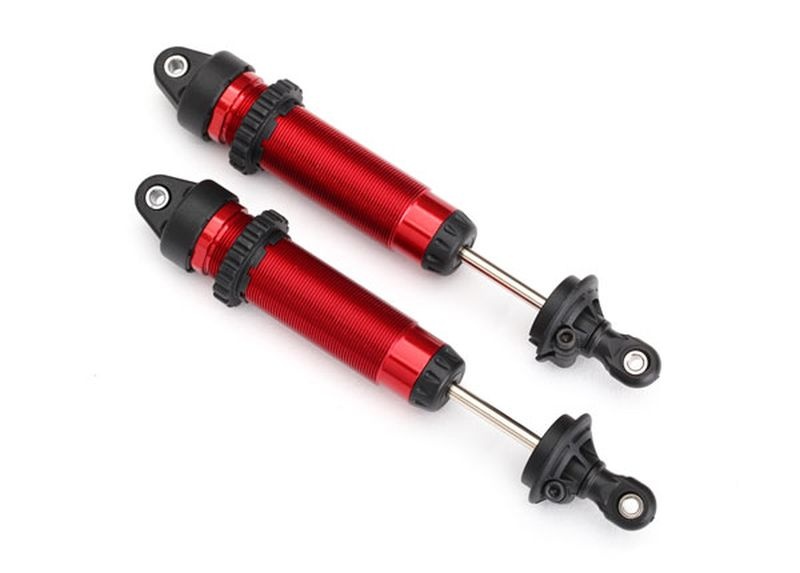Dämpfer GTR 139mm rot Alu (gebaut ohne Federn) hi Gewinde (2 8460R