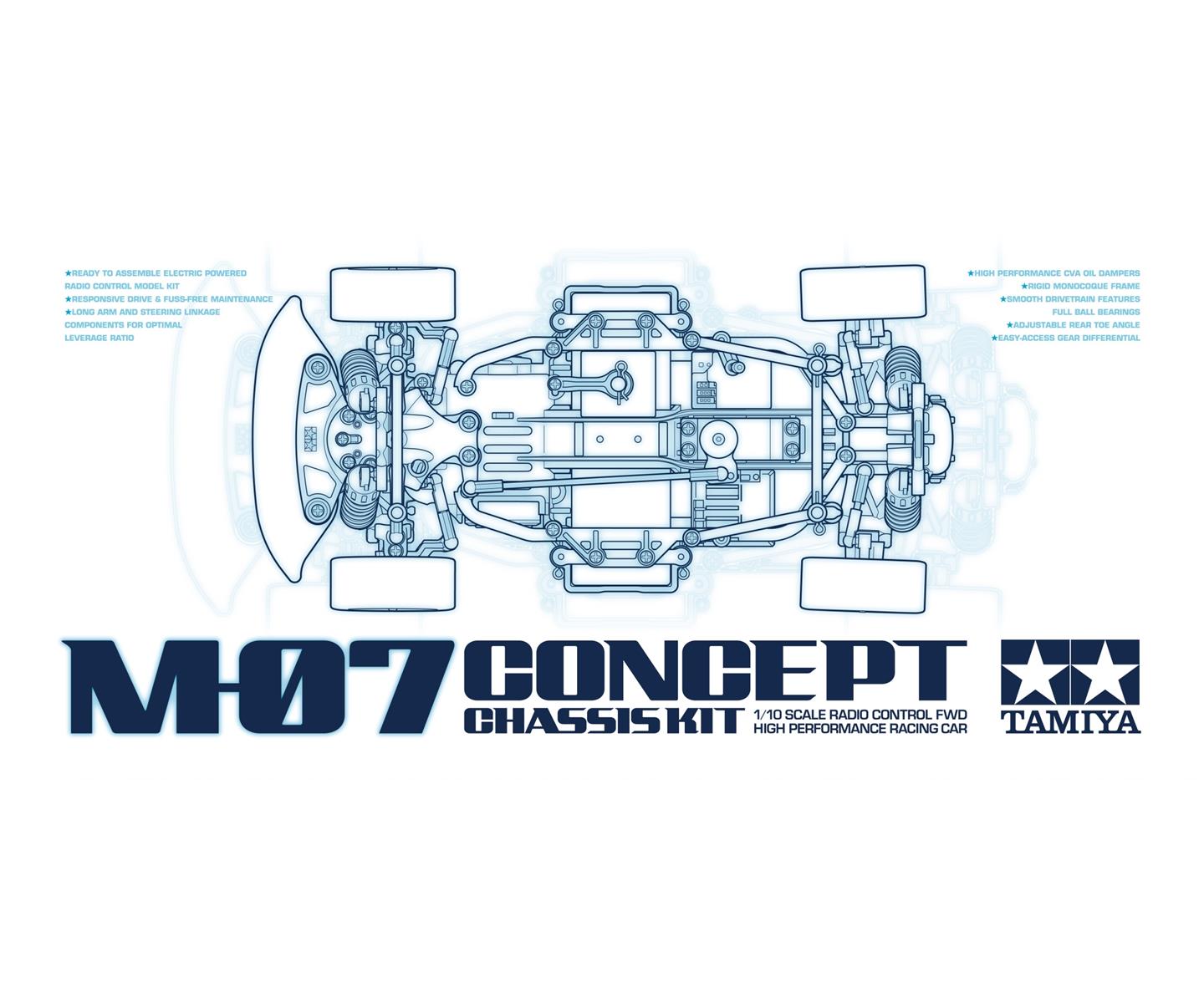 Tamiya 58647 1:10 RC M-07 Con. Chassis Kit WB225/239 300058647