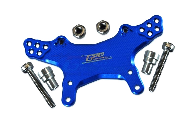 GPM ALUMINUM FRONT DAMPER MOUNT-5PC SET Team Losi Mini-T 2.0 blau
