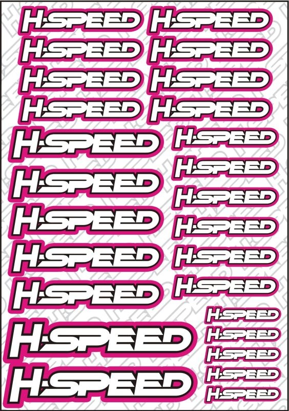H-SPEED Aufkleber Bogen PINK HSP0004
