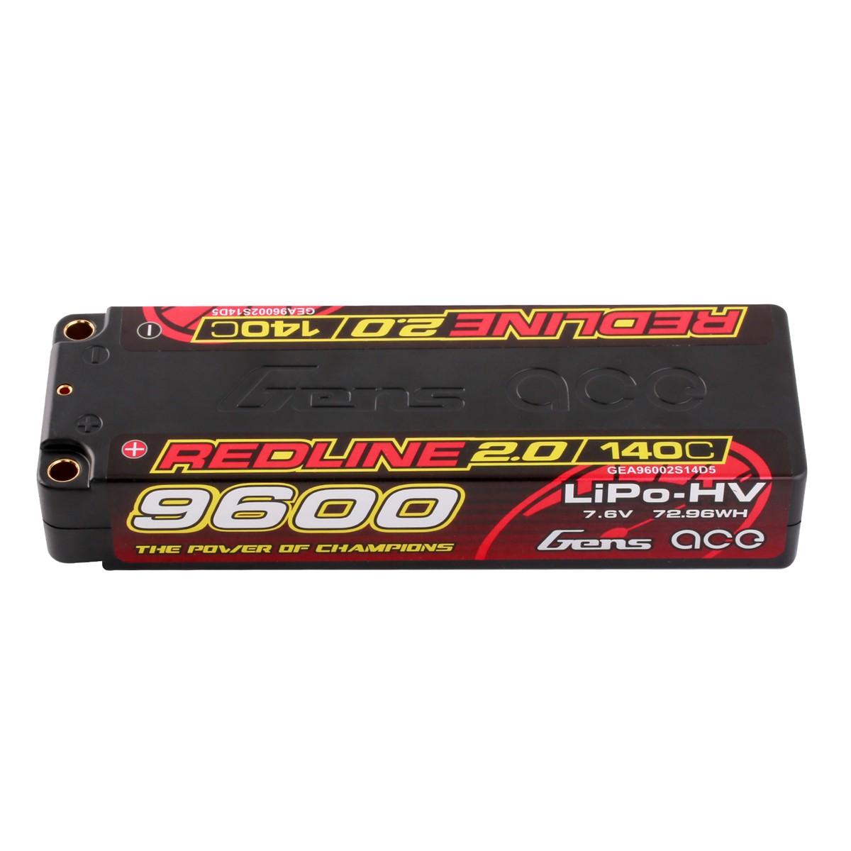 Gens Ace Rotline 2.0 Series 9600mAh 2S 7.6V 140C HardCase HV Lipo Akku Pack mit Hardcase 58# GEA96002S14D5