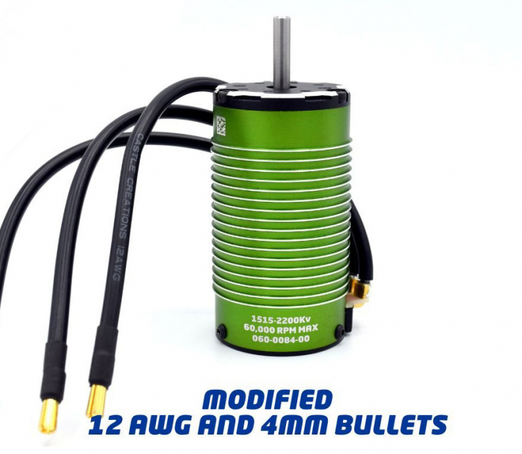 Castle Brushless Motor Sensor Inrunner 4-Pole 1515-2200KV 2-6S 1/8 060-0084-00