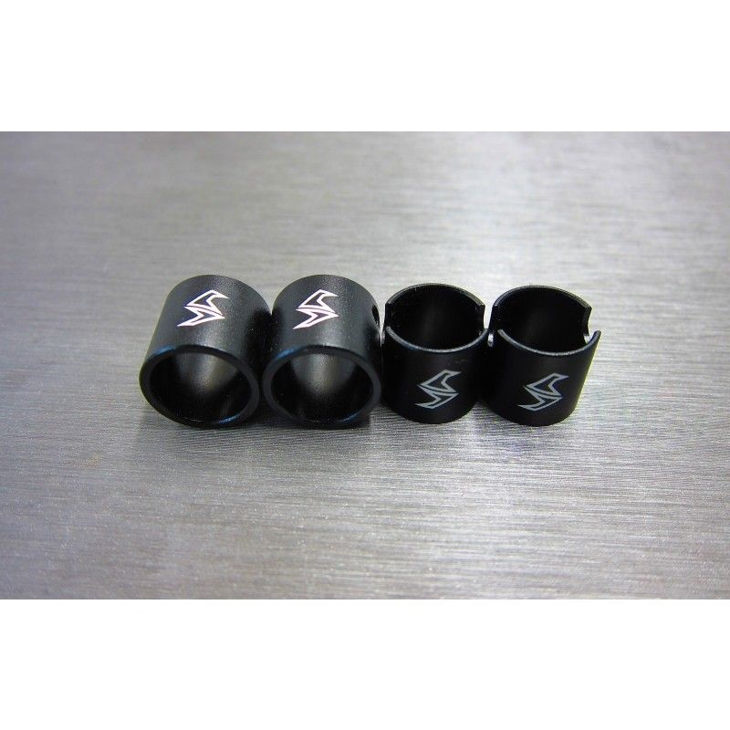 SAMIX Alum. Antriebswelle Endkappen 4Stk. schwarz für Element RC Enduro END-6043