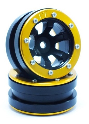Metsafil Beadlock Wheels PT- Claw Schwarz/Gold 1.9 (2 St.) MT0060BGO