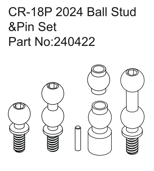 Hobby Plus CR-18P Ball Stud & Pin Set (2024) 240422