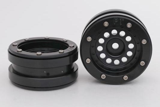 Metsafil Beadlock Wheels PT-Bullet Schwarz/Schwarz 1.9 (2 St.)  MT0020BB