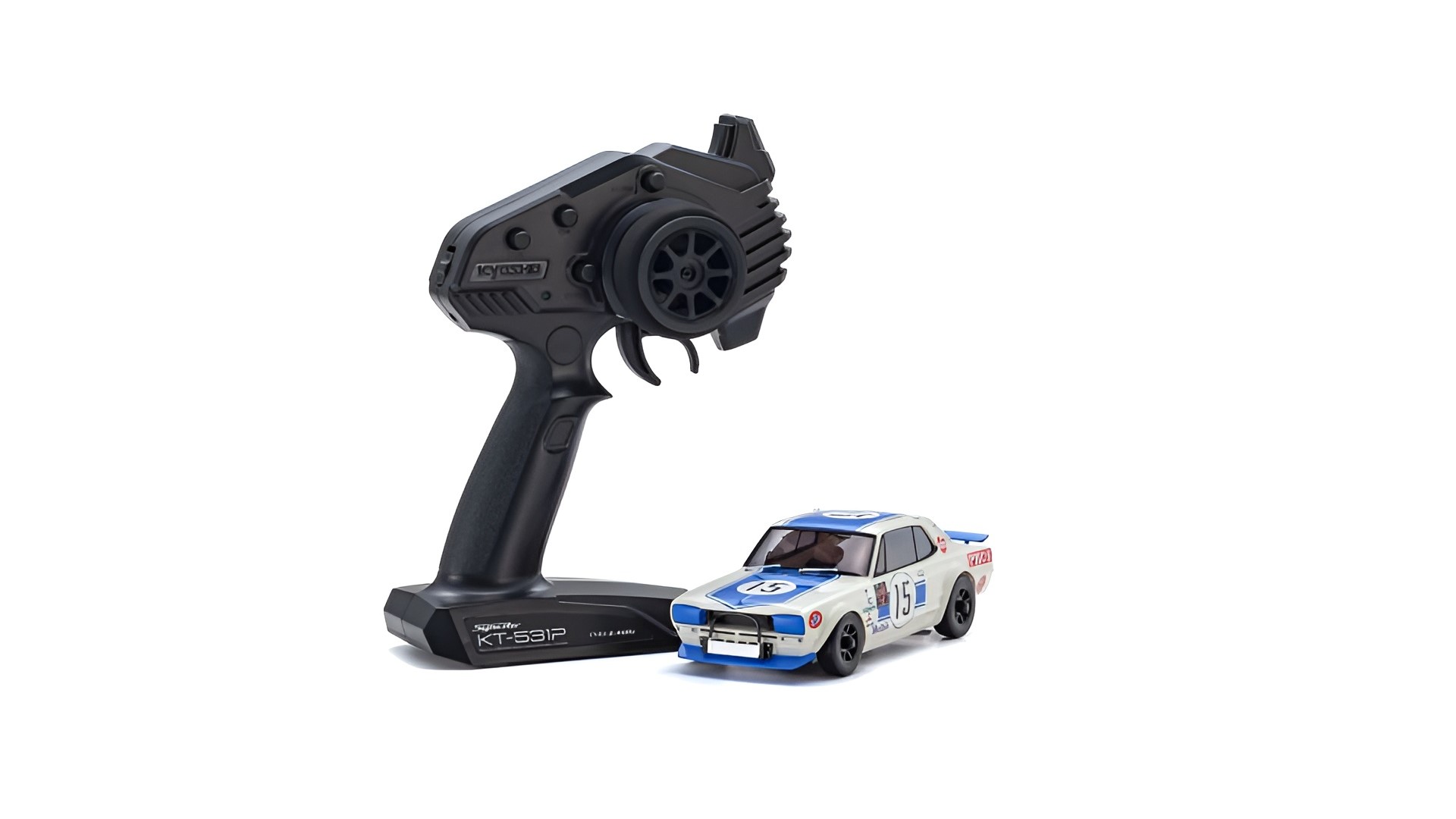 Kyosho Mini-Z AWD Skyline 2000GT-R KPGC10 Racing'72 Blue No15 (MA020/KT531P) 32643BL - Abbildung 3