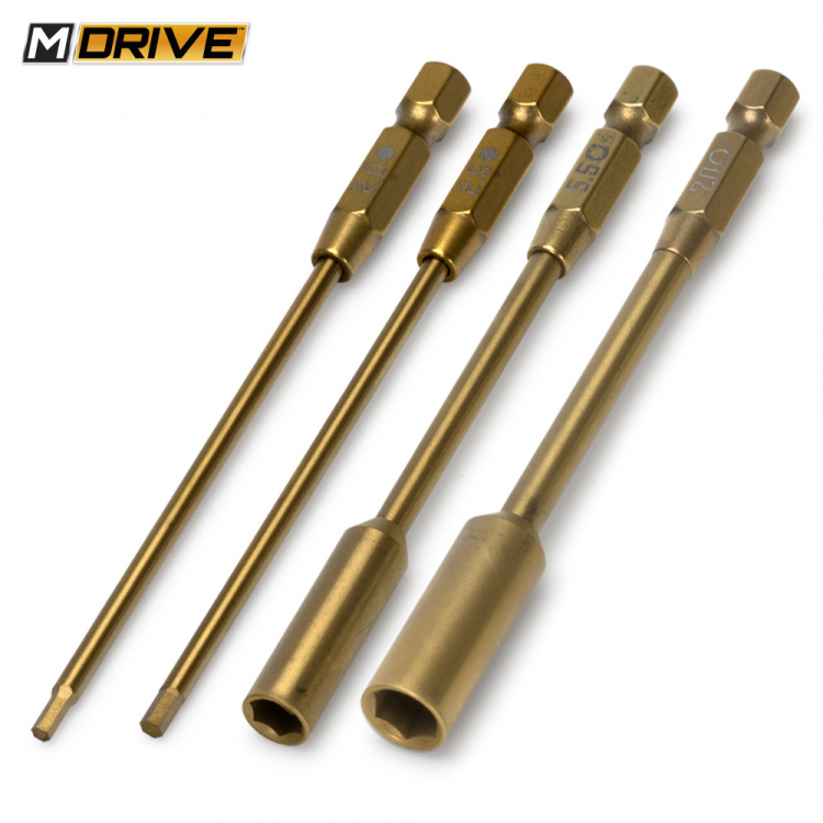 M-DRIVE Power Tool Bits Set 2+2.5 Sechskant 5.5+7mm Steckschlüssel MD10200