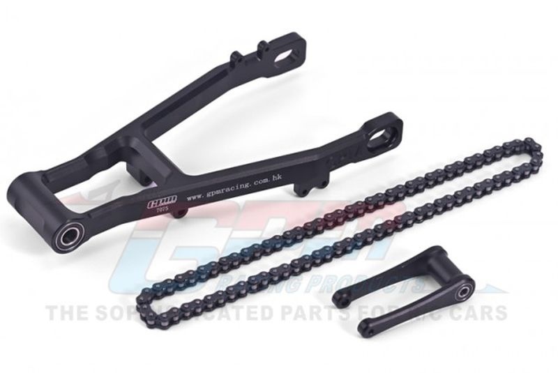 GPM ALU 7075 EXTEND SWING ARM(+30MM)+PULL ROD+CHAIN 1/4 PROMOTO-MX MOTORCYCLE RTR schwarz MX3057BK
