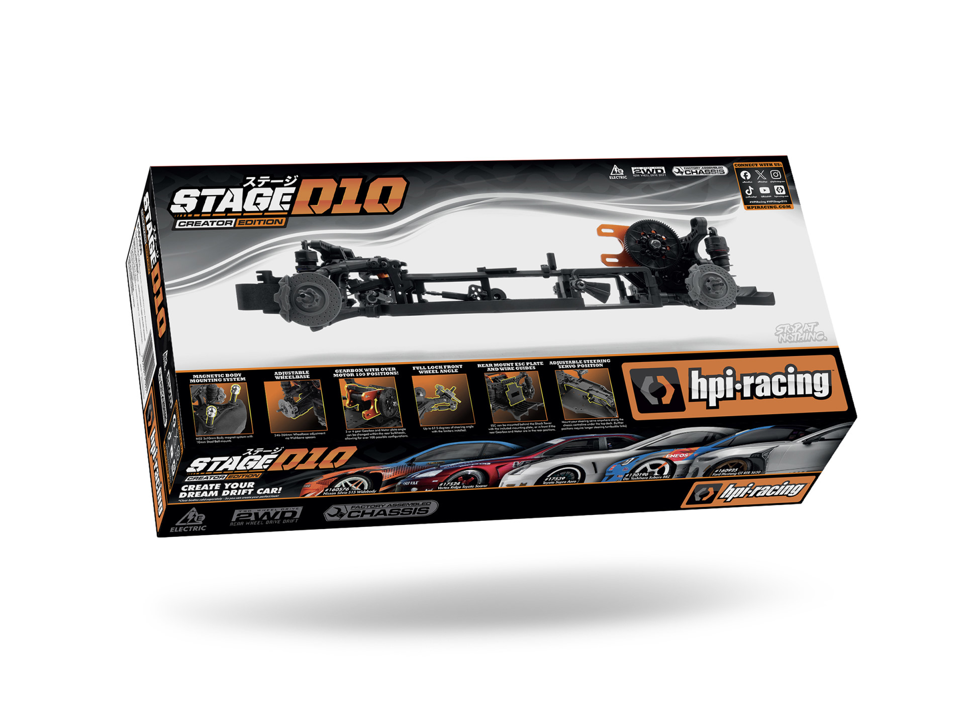 HPI Stage-D10 Creator Edition Drift RC-Car Chassis 161000 - Abbildung 1