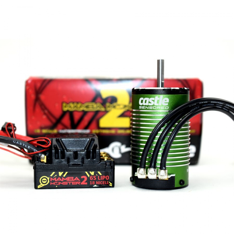 Castle Mamba Monster-2 Combo 1:8 25V WP ESC & 1512-2650KV Sensor Motor 010-0108-04