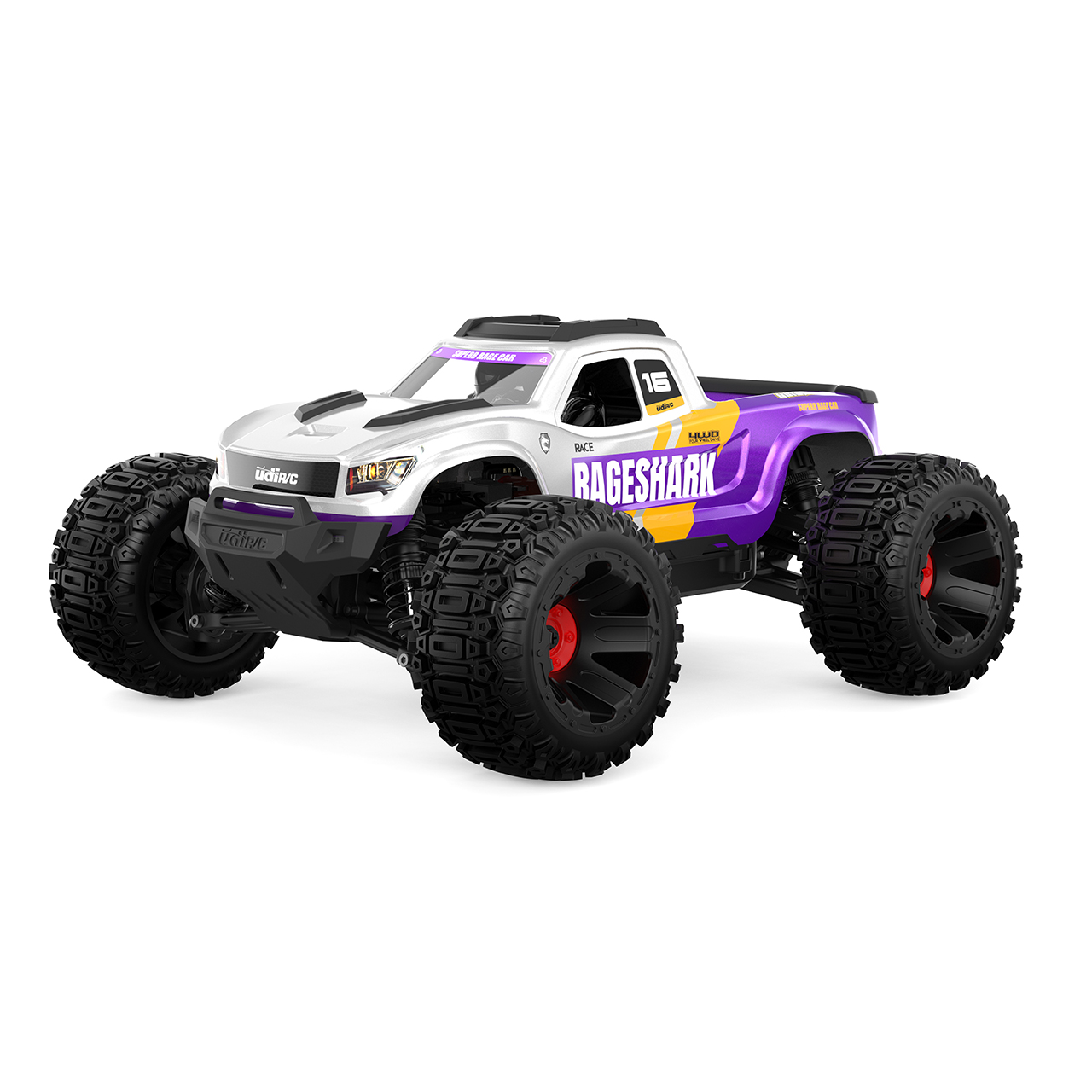 UDI RC Rageshark Monster Truck Brushed 1/16 Purple - Abbildung 1