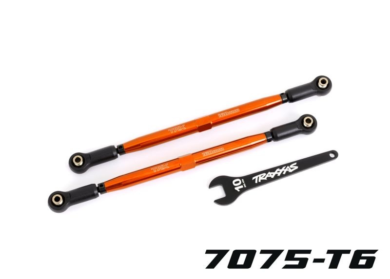 Traxxas Wide-X-Maxx Vorspurstangen 7075-T6 Alu orange 188mm (2) X-Maxx, XRT 7897-ORNG