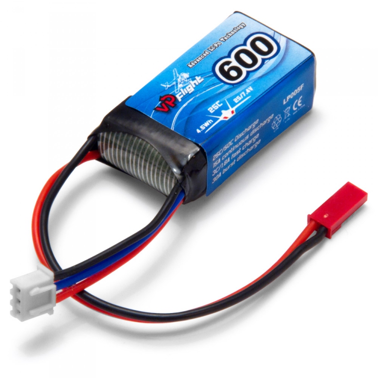 Vapex LiPo Akku 2S 7,4V  600mAh 25C JST-RCY (BEC) LP0005F
