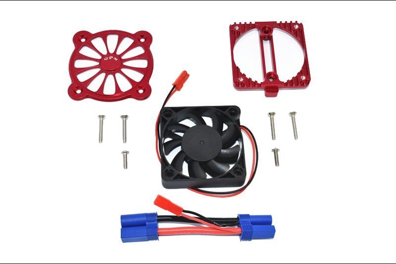 GPM Alu Motorkühlkörper mit Ventilator rot ARRMA Kraton, Senton 4s MAKS018FANR