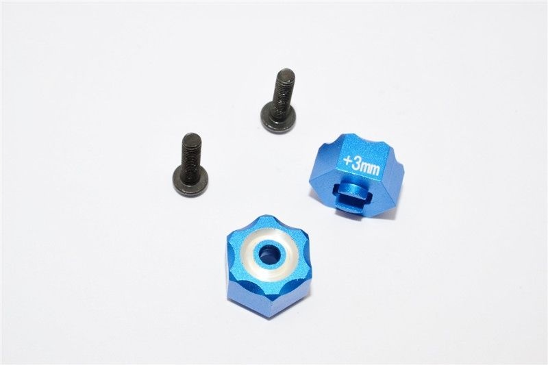GPM Alu Hex Adapter +3mm blau Traxxas 1/18 Latrax Desert