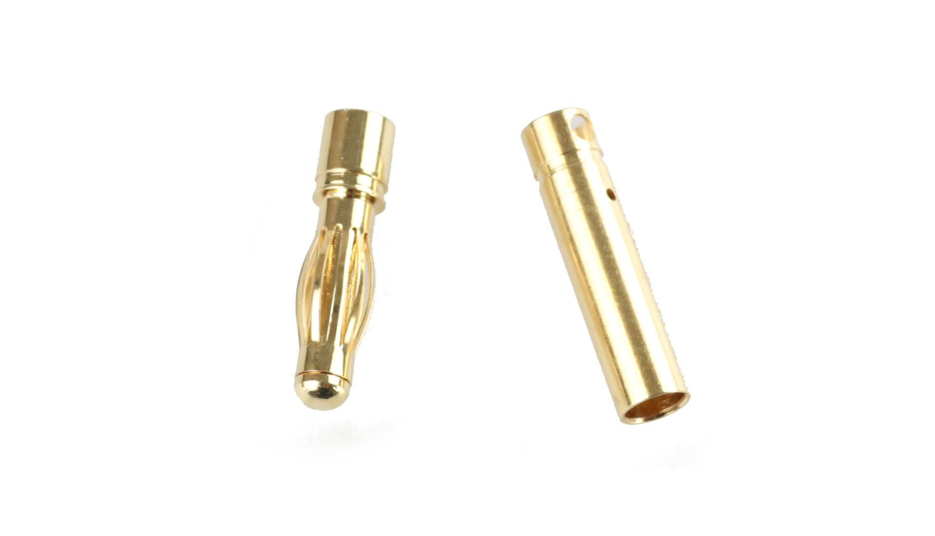 Amewi Goldstecker 4mm geschlitzt Paar Gold Connector 4mm sliced/pair 28857