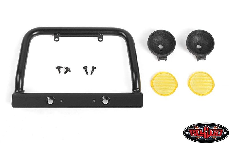 RC4WD Steel Push Bar Front Bumper W/ Yellow Flood Lights VVV-C1122
