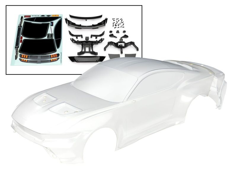 Traxxas Karosserie Ford Mustang klar mit Anbauteilen 4-Tec Drift 10511 - Abbildung 1