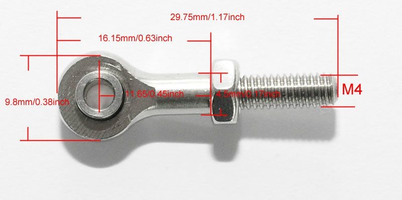 RC4WD Steely M4 Rod End (Heim Joint) (10) Z-S1458
