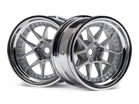 HPI DY-Champion 26mm Felgen (Chrome/Silber/9mm Offset/2St) 114636 - Abbildung 1