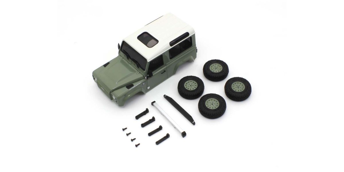 Kyosho Karrosserie Land Rover Defender 90 Heritage Green Mini-Z 4X4 MX01 MXBT07GR