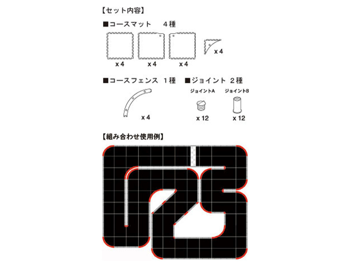 Kyosho WEITE KURVEN ERW. MINI Z-RENNBAHN 50 F. 87052B  50 (16 ST.) 87051-02
