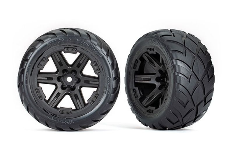 Traxxas Reifen auf Felge 2.8 RXT schwarz / Anaconda (TSM rated) 6775