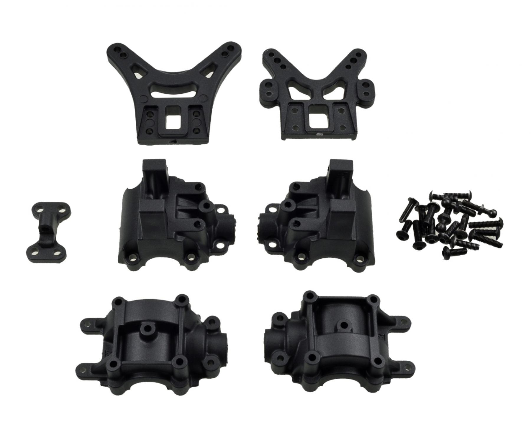 Carson 05486 X10ET-XL Dämpferbrücke / Getriebegehäuse Set 500405486 - Abbildung 1