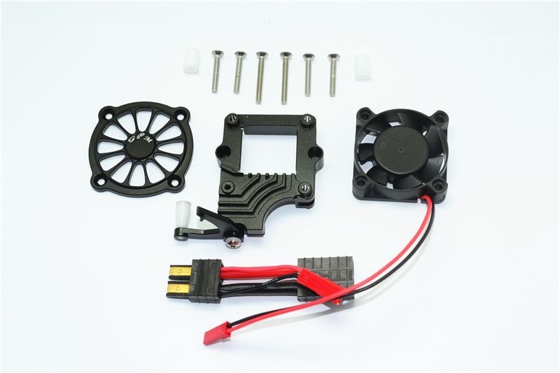 GPM Alum. ESC Kühlkörper mit Ventilator inkl. Easyswitch schwarz Traxxas Traxxas4 & 6