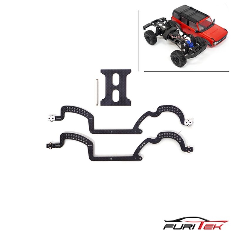 FURITEK Grasshopper Kohlefaser Rahmen-Chassis Kit für TRX-4M FUR-2272