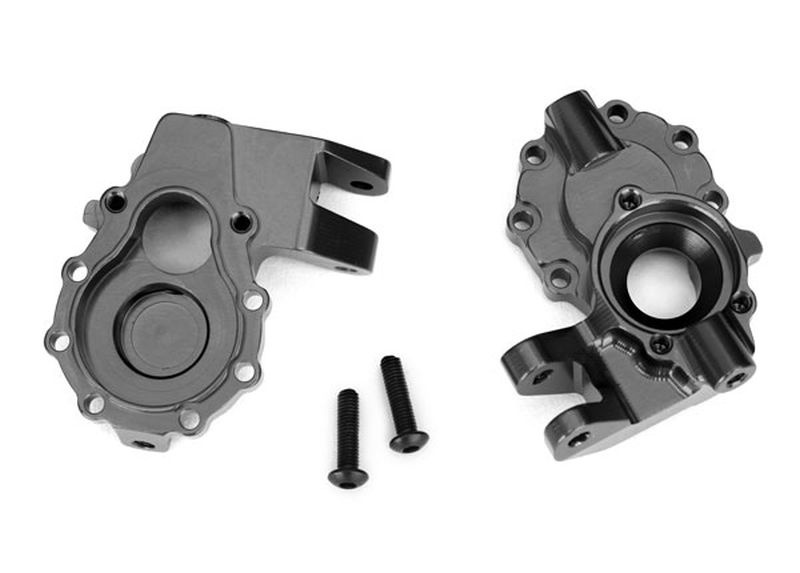 Traxxas 8252A Portal-Gehäuse innen vorn Alu charcoal grau