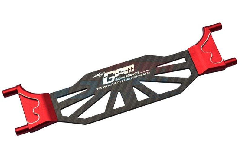 GPM Alu 6061-T6 mit Carbon Akkuhalterung rot Traxxas Sledge