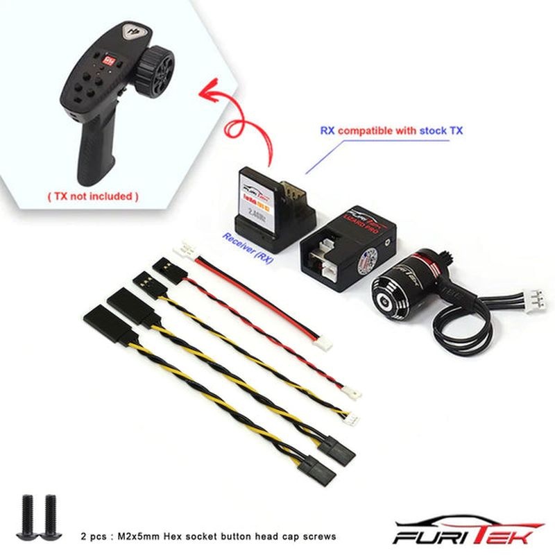 FURITEK STINGER BL POWER SYSTEM +RECEIVER HOBBY PLUS CR18P EVO Brushless System for CR18 FUR-2344