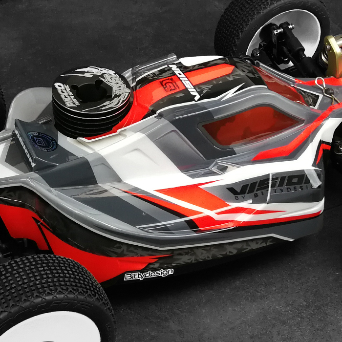 Bittydesign Body VISION 1/8 Buggy Kyosho MP10 Clear Pre-cut BDVIS-KYOMP10