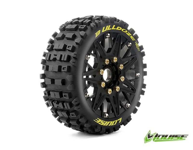 Louise B-Ulldoze Reifen soft MFT auf Felge schwarz 17mm (2) L-T3365SB