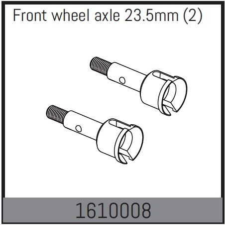Absima Front wheel axle 23.5mm (2 Pcs.) 1610008