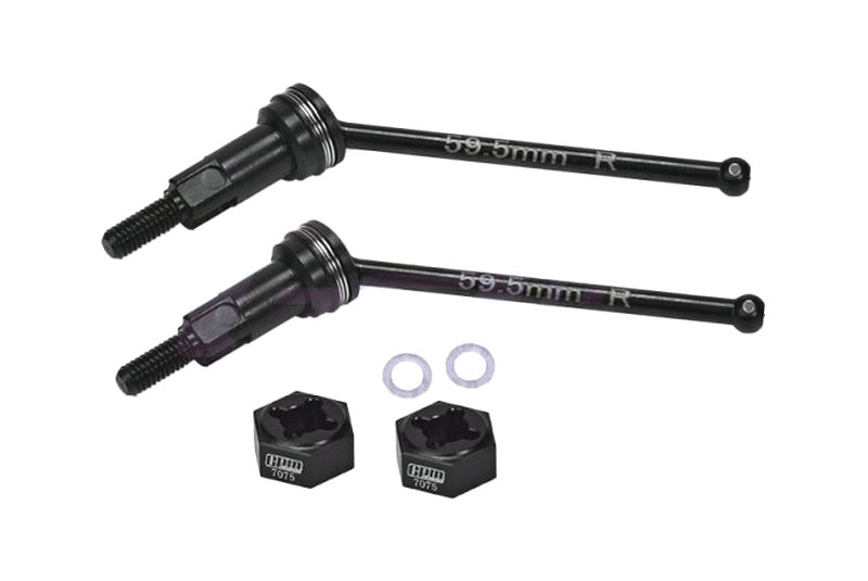 GPM CVD-Antriebswelle Carbon/Stahl hinten +Radmitnehmer rot (2) für ARRMA 1/18 Granite 4WD MGG059RSR
