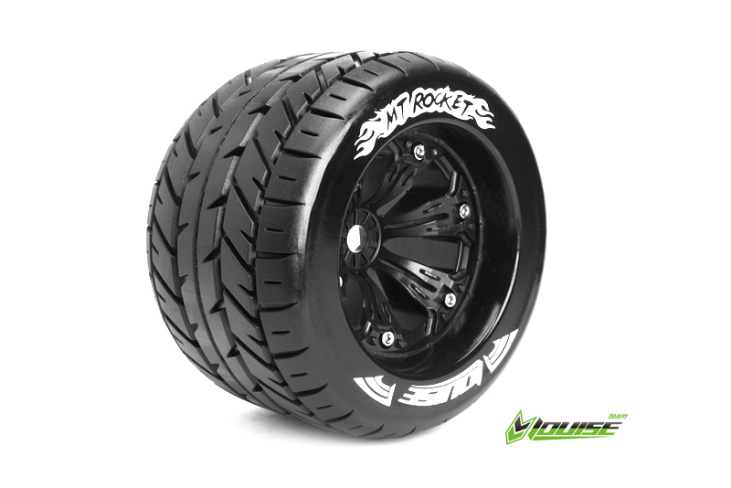 Louise MT 3.8 Rocket 1/8 Sport Felge schwarz (2) TRAXXAS, HPI / 1/2 Zoll Offset / L-T3217BH