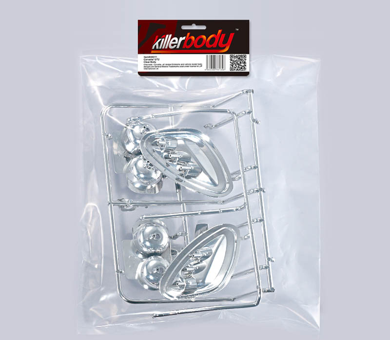 KB48089 Anbauteile verchromt für Corvette 1/7 (Spiegel, etc)