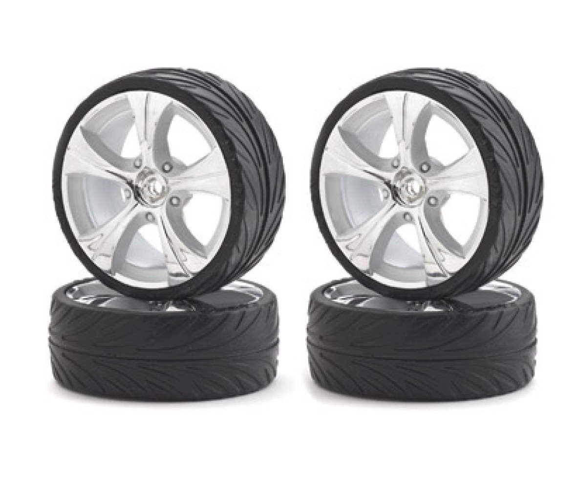 Carson 00064 1:10 Big Wheel-Set On-R.13 silb/w 4 St. 500900064