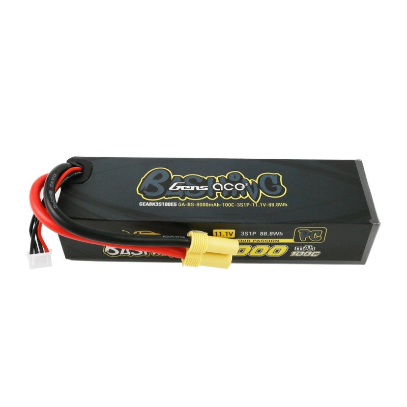 Gens ace Akku LiPo 3S 11.1V 8000mAh 100C (EC5) 157x47x34mm 560g GE5-8000-3C5LL